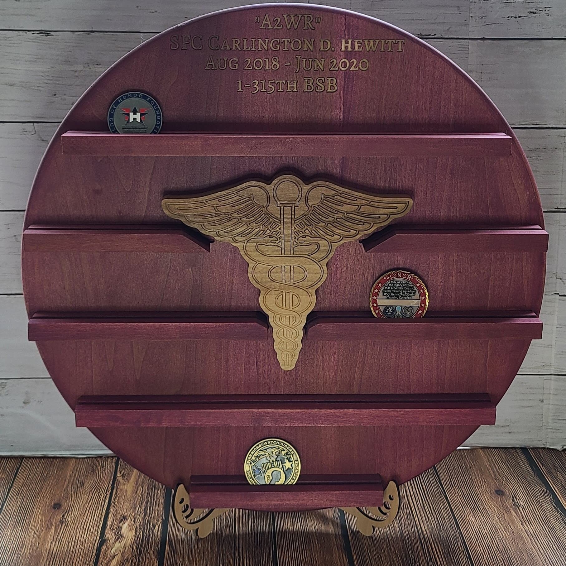 Hanging Challenge Coin Display – North Country Woodworking